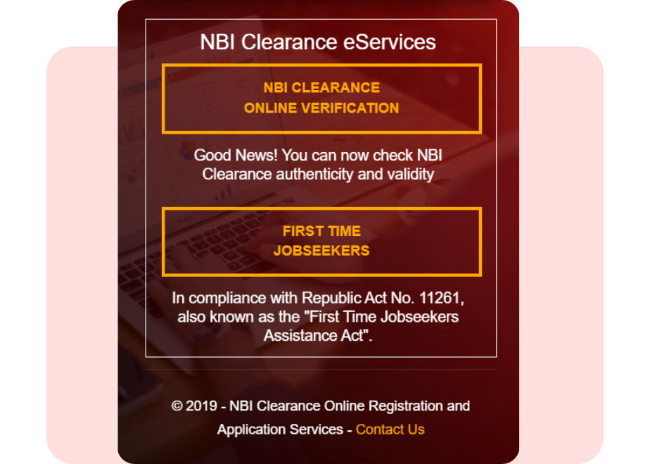 NBI First-Time Job Seekers 2 Go to the NBI Online Appointment Website